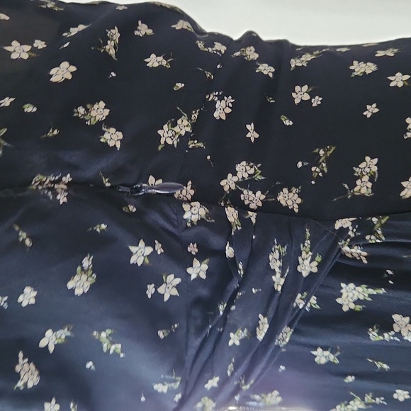 NWT RAG & BONE Tamar Twist-Front Navy Floral-Print Georgette Maxi Dress Size 2 - Picture 10 of 17